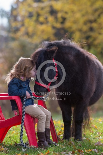Girl with Miniature Horse