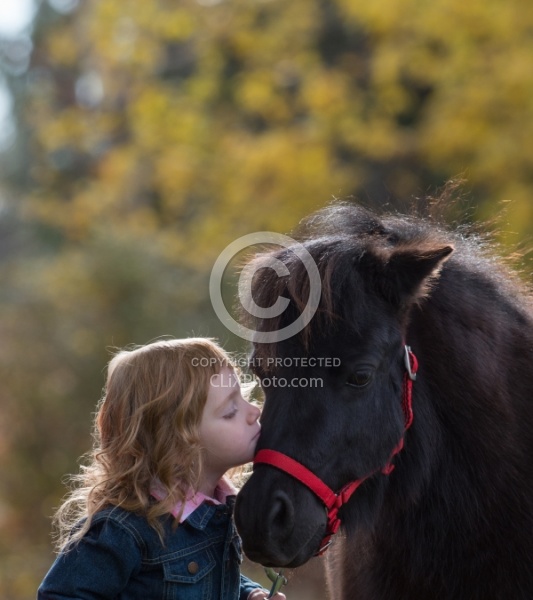 Girl with Miniature Horse