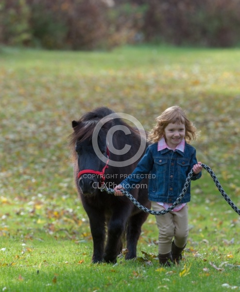 Girl with Miniature Horse
