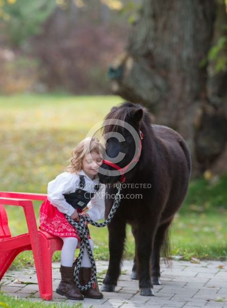 Girl with Miniature Horse