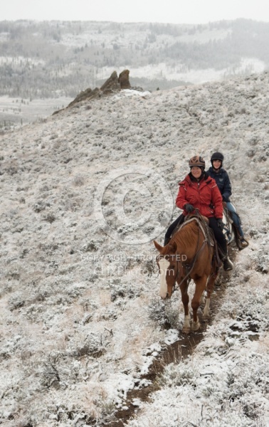 Trail Riding Winter Lazy C U Ranch