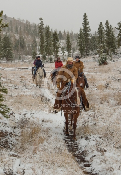 The Snowy Trail Ride Trail Riding Winter Lazy C U Ranch