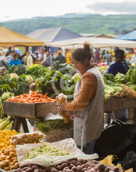 Local Market in Aloag, Ecuador