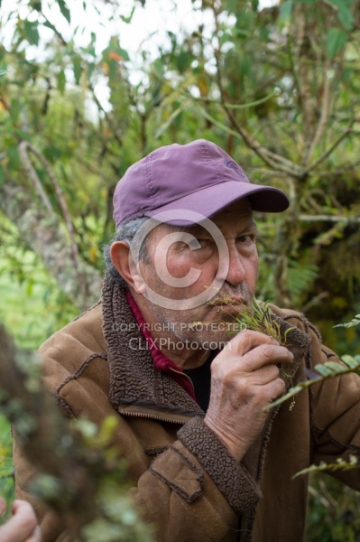 Oswaldo on Garden Tour at Bomboli, Ecuador