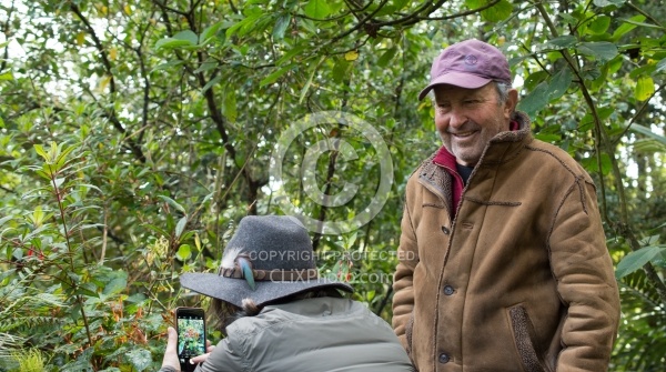 Ali and Oswaldo on Garden Tour at Bomboli, Ecuador