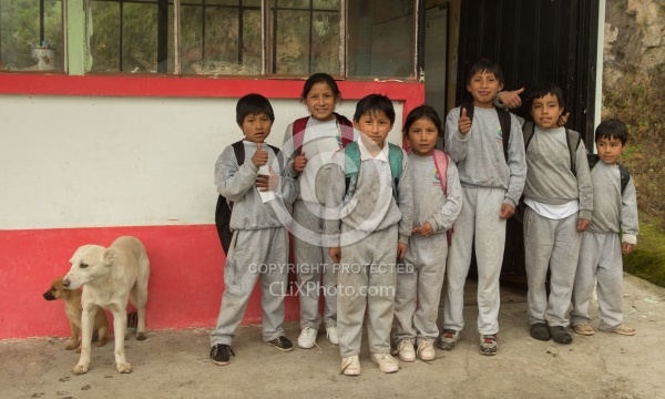 Lunch Stop at a Local School in the Andes, Ecuador