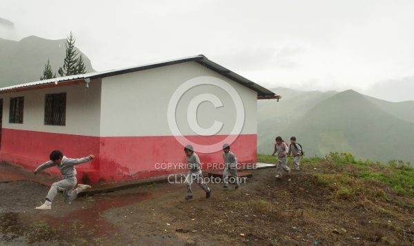 Lunch Stop at a Local School in the Andes, Ecuador
