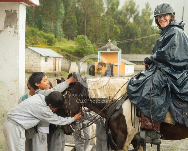 Lunch Stop at a Local School in the Andes, Ecuador