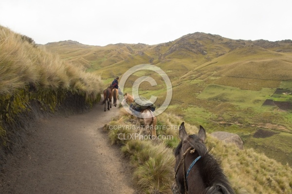 Riding in the high Andes