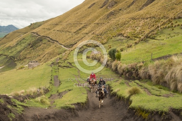 Riding in the high Andes