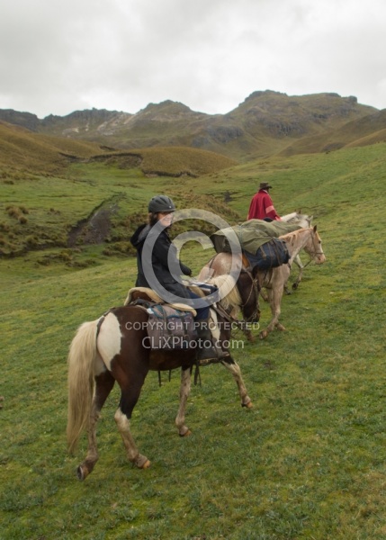 Riding in the high Andes