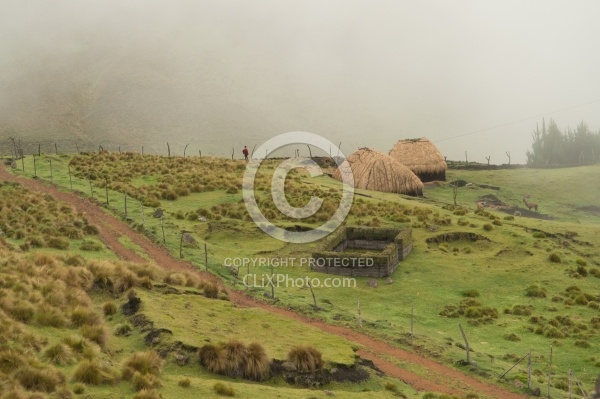 A typical farmstead in the high Andes