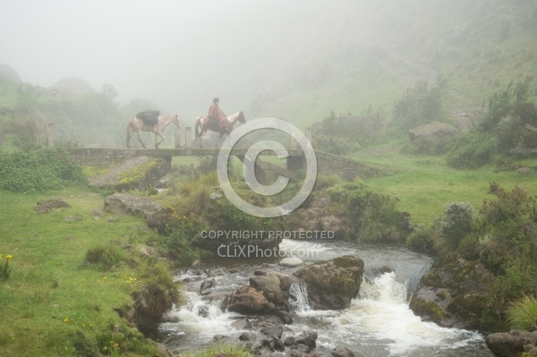 River Crossing in the high Andes
