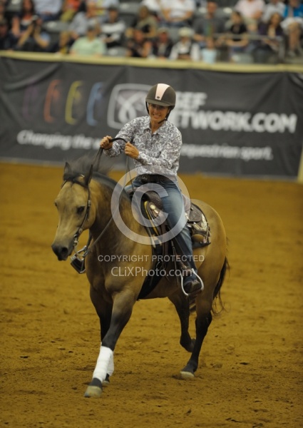 Gina Miles and Hollywood Aces  Ariat Kentucky Reining Cup