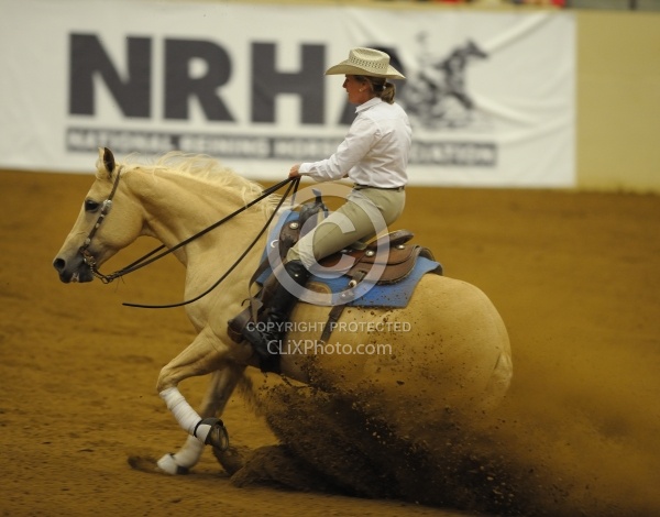 Karen O Connor and Chevy Dun It  Ariat Kentucky Reining Championship