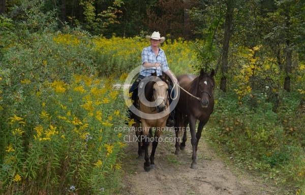 Leading a Horse on the Trail