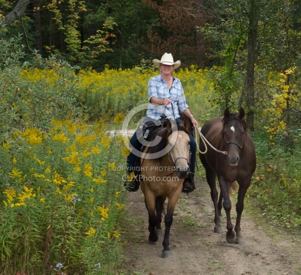 Leading a Horse on the Trail