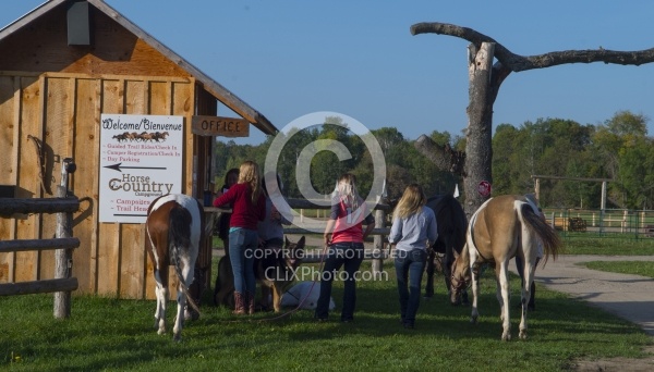 Signing in at Horse Country Campground