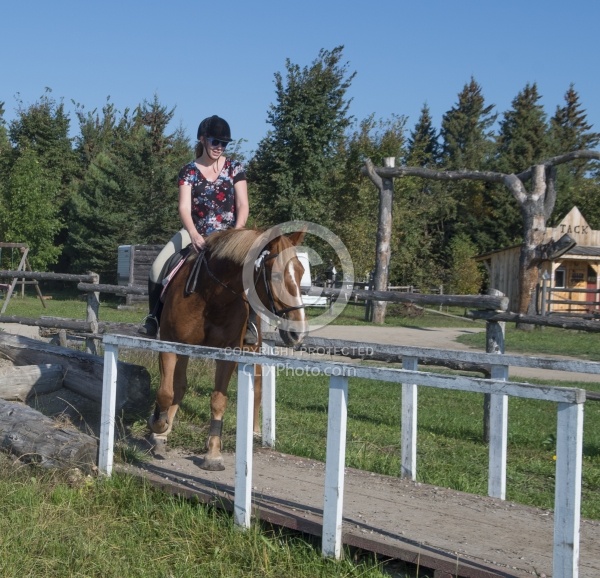 Rider at Horse Country Campground Playing in the Obstacle Course