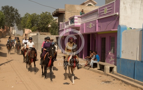 Riding Through the Villages in india