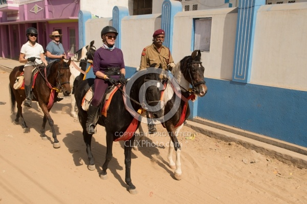 Riding Through the Villages in india