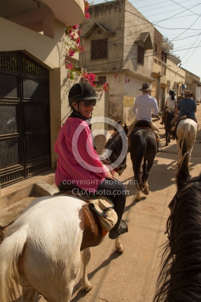 Riding Through the Villages in india