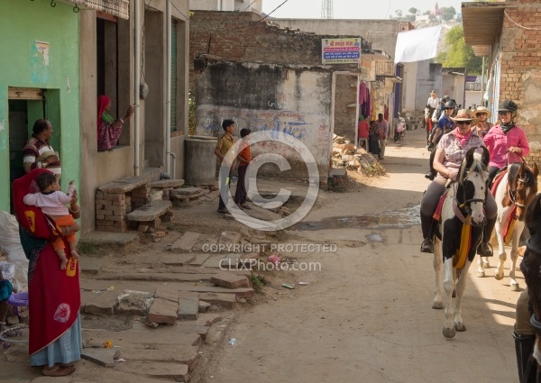 Riding Through Villages on India Ride