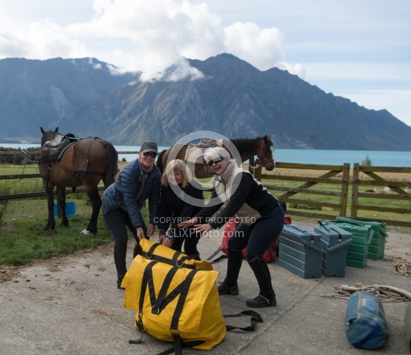Helping to Pack For The Ride to Boundary Hut From Hunter Valley Station