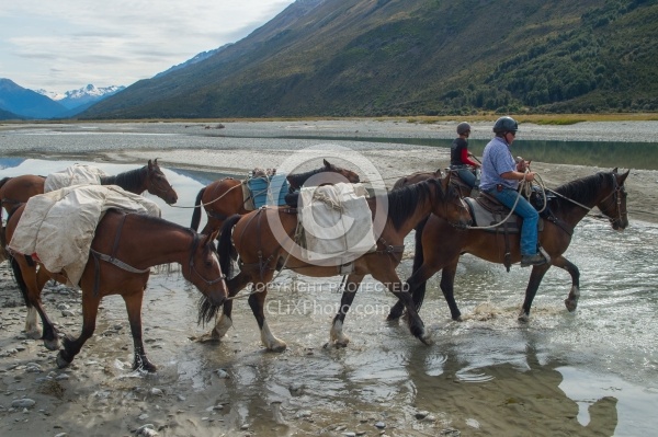 River Crossing on Ride from Boundary Hut to Dingleburn Station