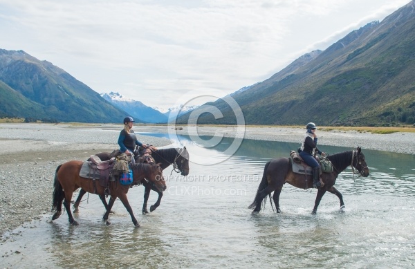 River Crossing on Ride from Boundary Hut to Dingleburn Station