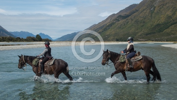 River Crossing on Ride from Boundary Hut to Dingleburn Station