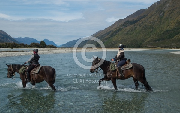 River Crossing on Ride from Boundary Hut to Dingleburn Station