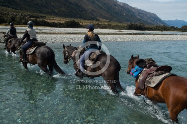 River Crossing on Ride from Boundary Hut to Dingleburn Station