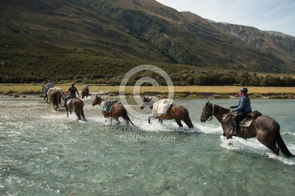 River Crossing on Ride from Boundary Hut to Dingleburn Station