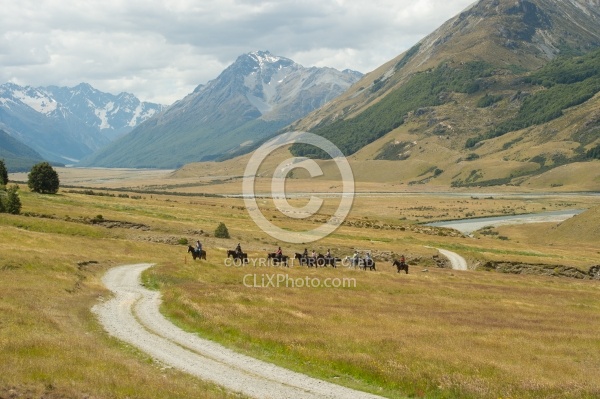 Riding in Ahuriri Conservations Area with Wild Women Expeditions and Adventure Horse Trekking New Zealand