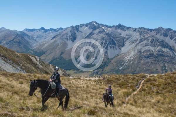 Riding in Ahuriri Conservations Area with Wild Women Expeditions and Adventure Horse Trekking New Zealand