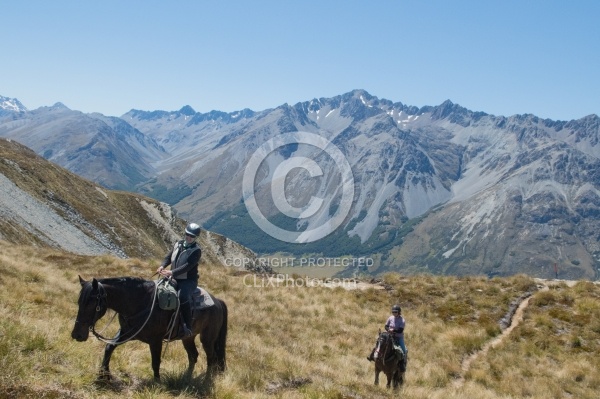 Riding in Ahuriri Conservations Area with Wild Women Expeditions and Adventure Horse Trekking New Zealand