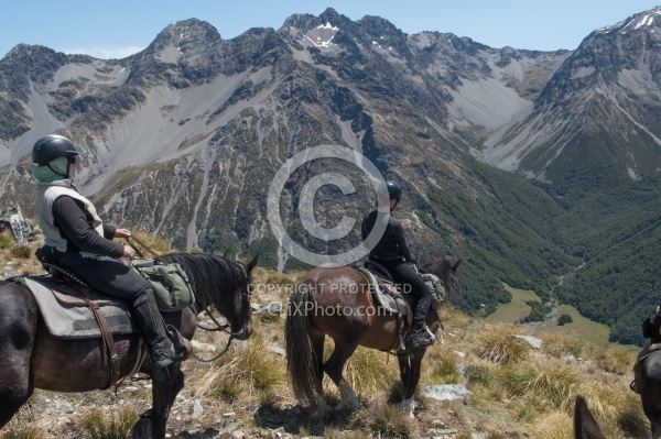 Riding in Ahuriri Conservations Area with Wild Women Expeditions and Adventure Horse Trekking New Zealand