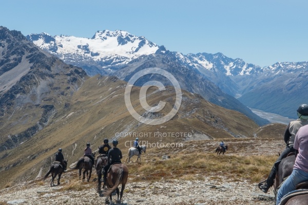 Riding in Ahuriri Conservations Area with Wild Women Expeditions and Adventure Horse Trekking New Zealand