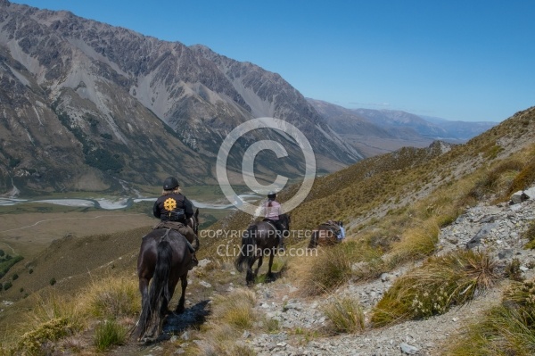 Riding in Ahuriri Conservations Area with Wild Women Expeditions and Adventure Horse Trekking New Zealand