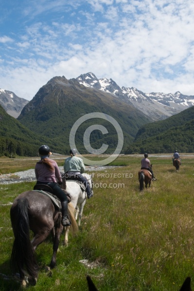 Riding in Ahuriri Conservations Area with Wild Women Expeditions and Adventure Horse Trekking New Zealand