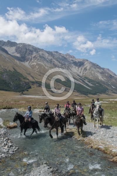Riding in Ahuriri Conservations Area with Wild Women Expeditions and Adventure Horse Trekking New Zealand