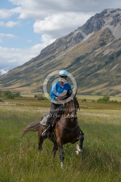 Riding in Ahuriri Conservations Area with Wild Women Expeditions and Adventure Horse Trekking New Zealand