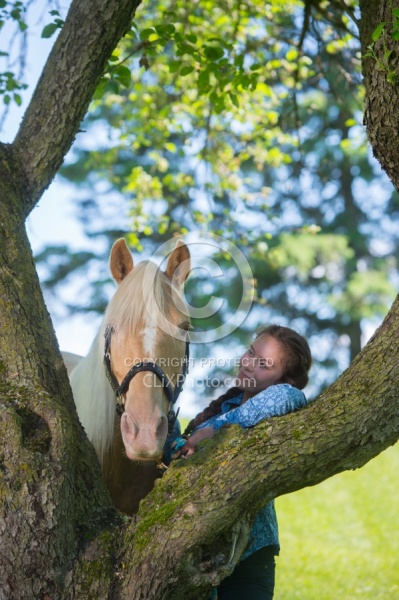 Girl with Palomino
