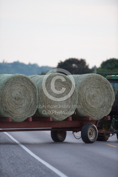 Round Bales of Hay