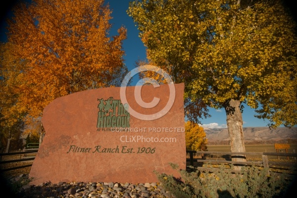 The Hideout Guest Ranch Sign