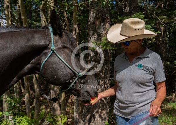 Watermelon Snack at Lunch on the Trail