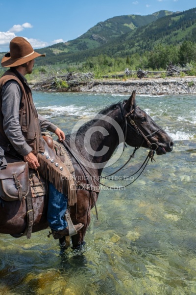 Chad on Stretch Crossing River
