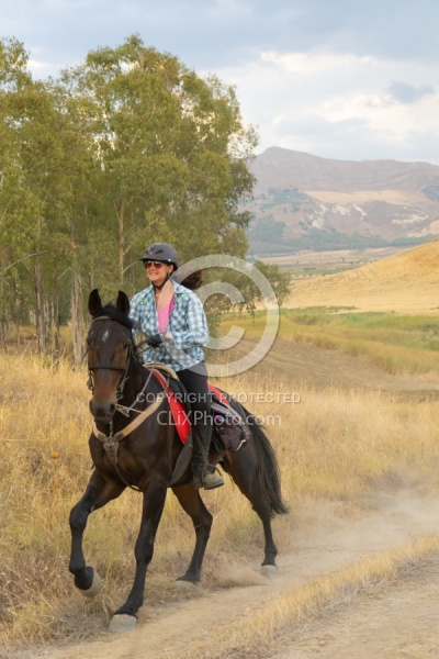 Cantering on the Coast to Coast Ride in Sicily