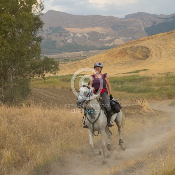 Cantering on the Coast to Coast Ride in Sicily